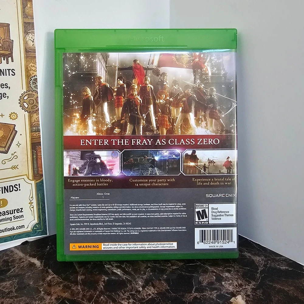 Final Fantasy Type-0 HD Day One Edition Xbox One Square Enix FF15 Demo Included